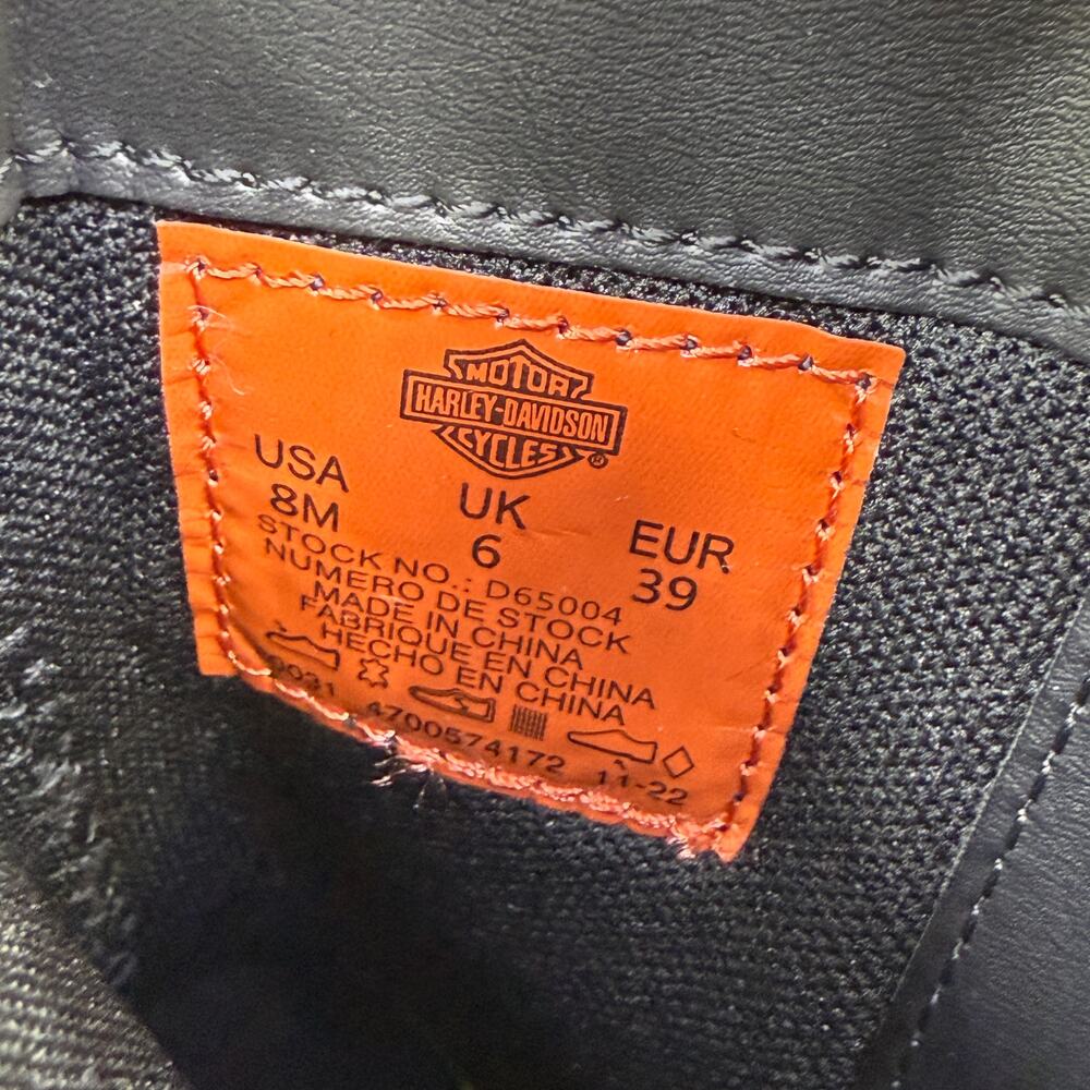 Harley-Davidson Lavina Black 6-Inch Fashion Riding Boots D65004 - Size 8M - Picture 7 of 9